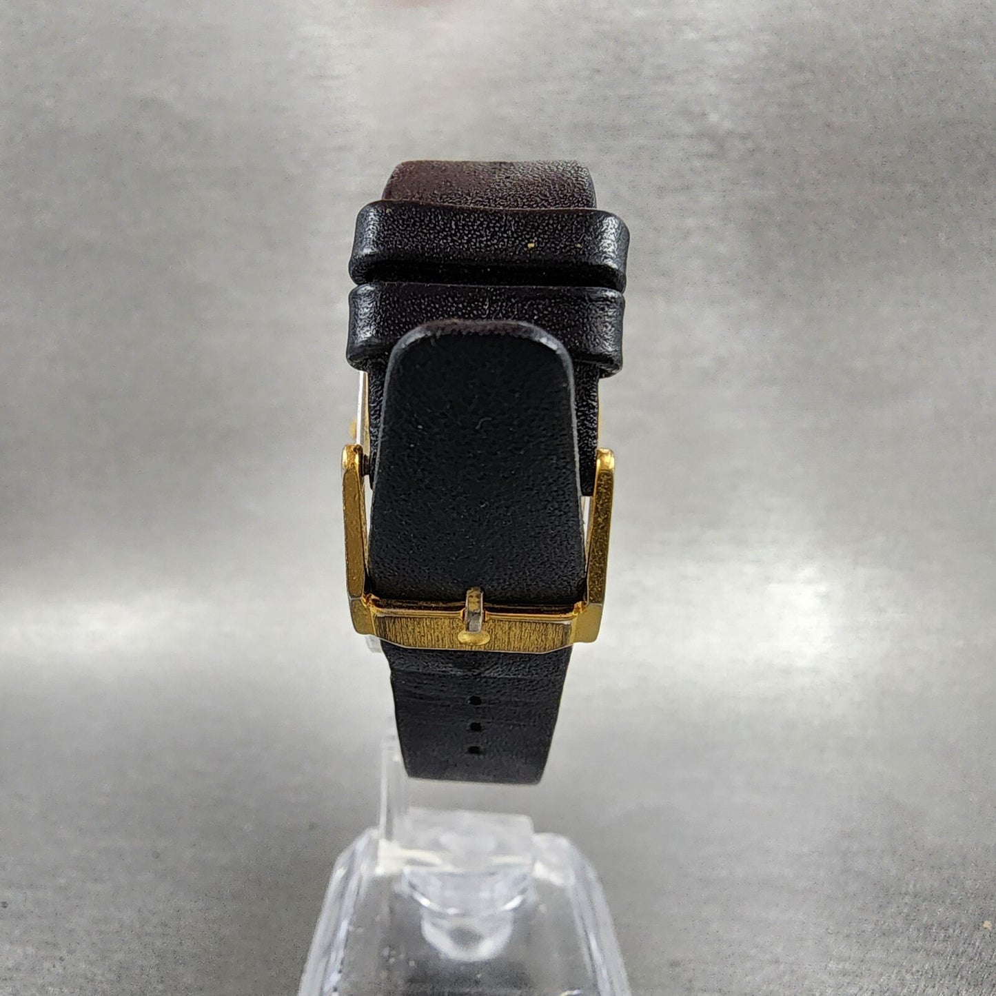 Movado Museum Watch Men 31mm Black Dial Gold Tone Leather Band 87 41 882 PARTS8