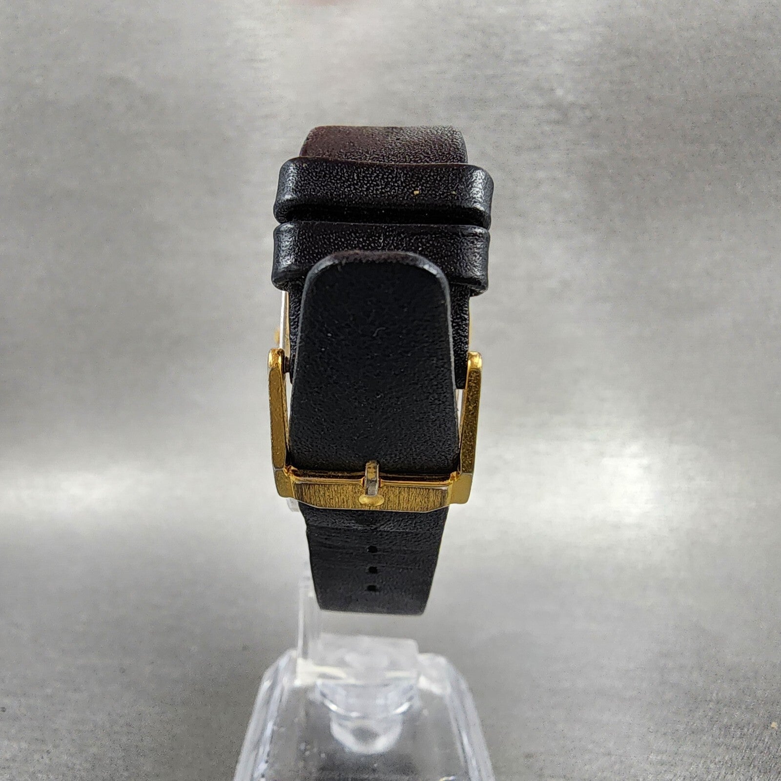 Movado Museum Watch Men 31mm Black Dial Gold Tone Leather Band 87 41 882 PARTS8