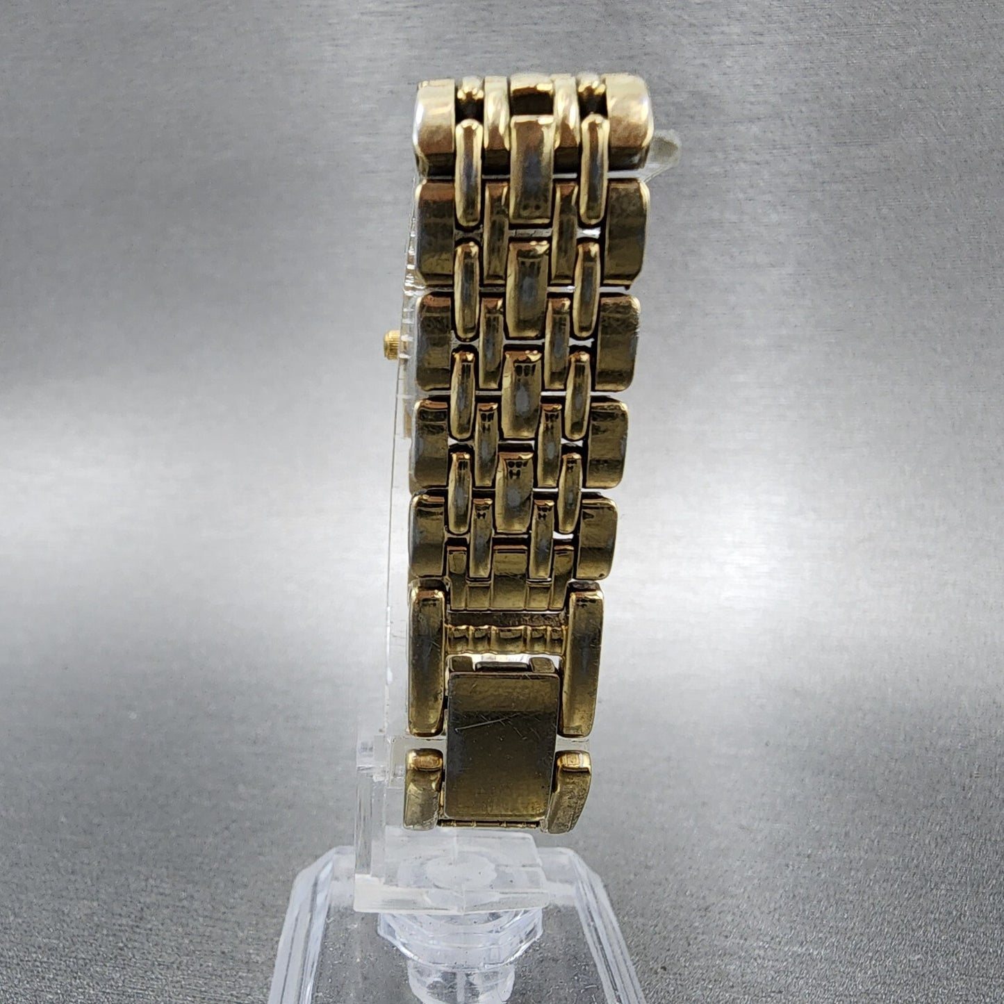 Citizen Tank Watch Women 15mm Silver Dial Gold Tone Rectangle New Battery VTG7
