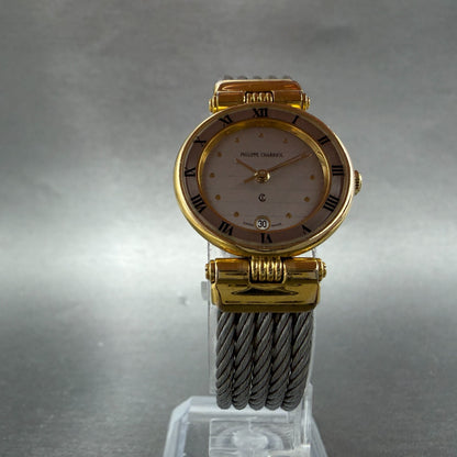 Philippe Charriol Celtic Watch Women 25mm Silver Dial Two Tone Date New battery5