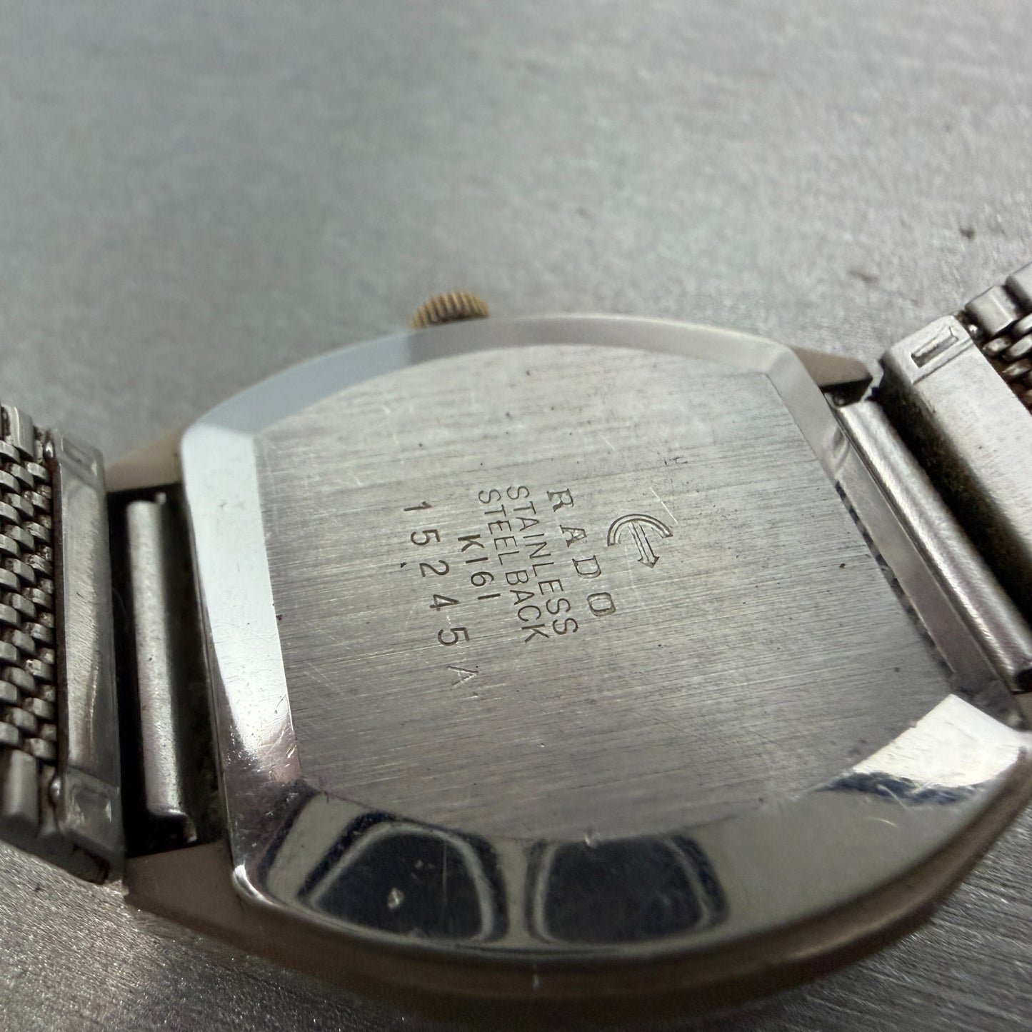Rado Balboa V Watch Men 32mm Silver Dial Gold Tone Date Rectangle New Battery9