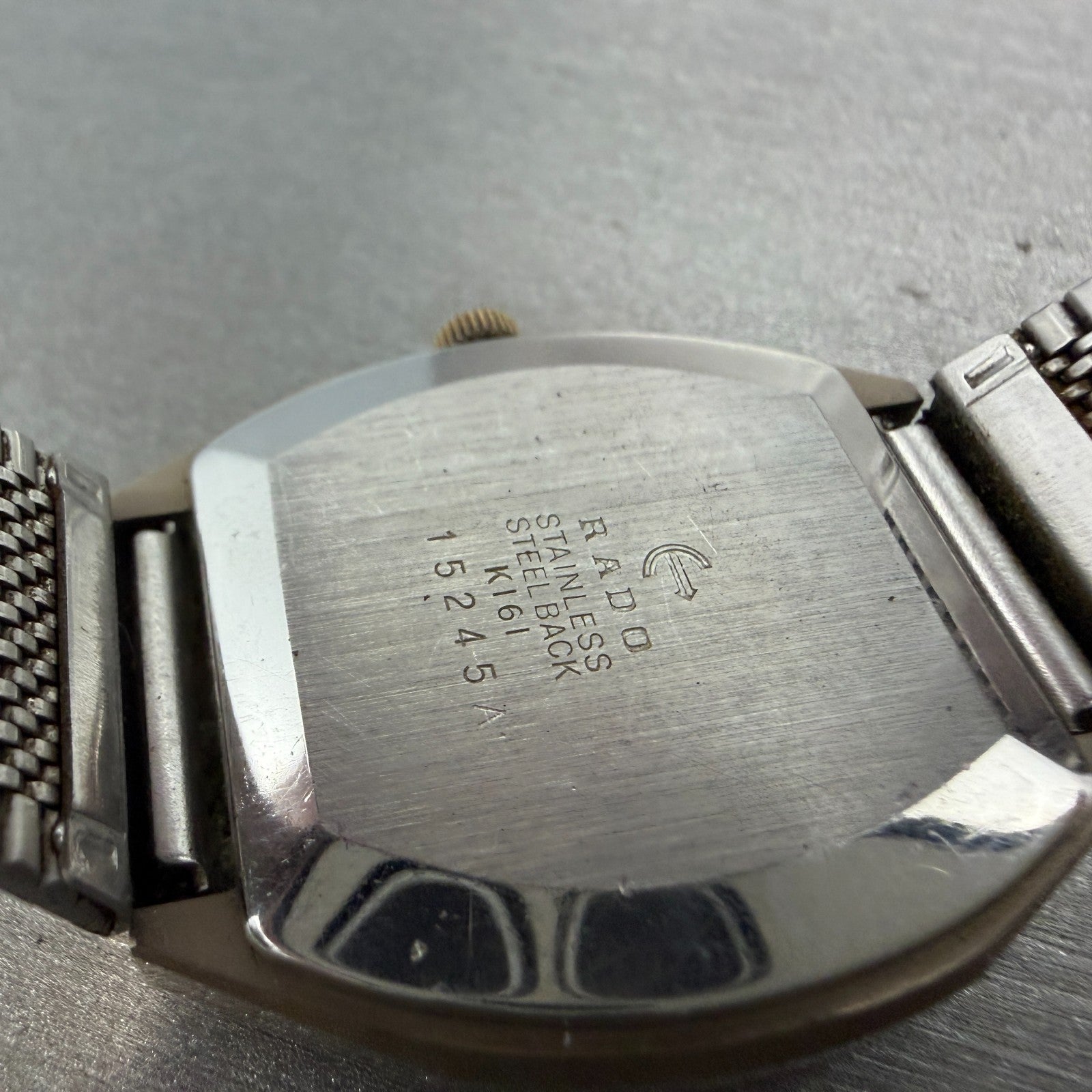 Rado Balboa V Watch Men 32mm Silver Dial Gold Tone Date Rectangle New Battery9