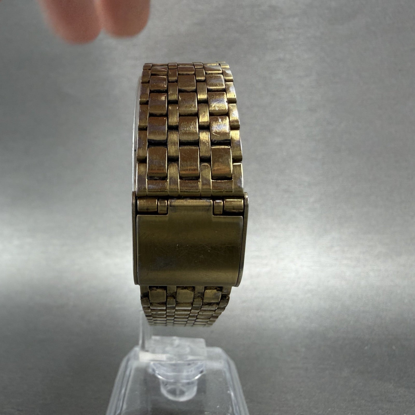 Seiko SX Tank Watch Men 24mm White Dial Gold Tone Rectangle V701-5K40 NewBattery7