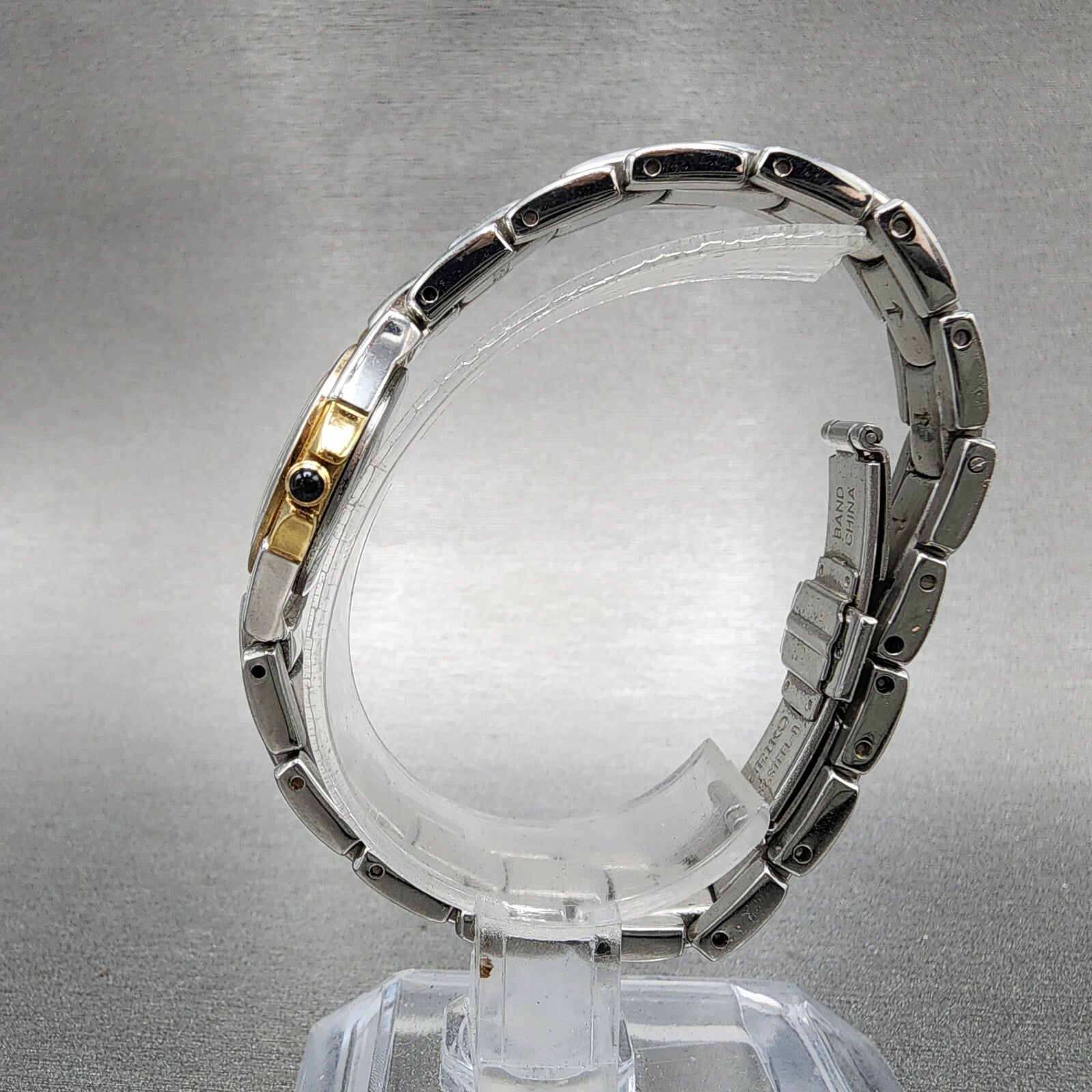 Seiko Watch Women 22mm White Dial Two Tone 1n010cw0 New Battery6