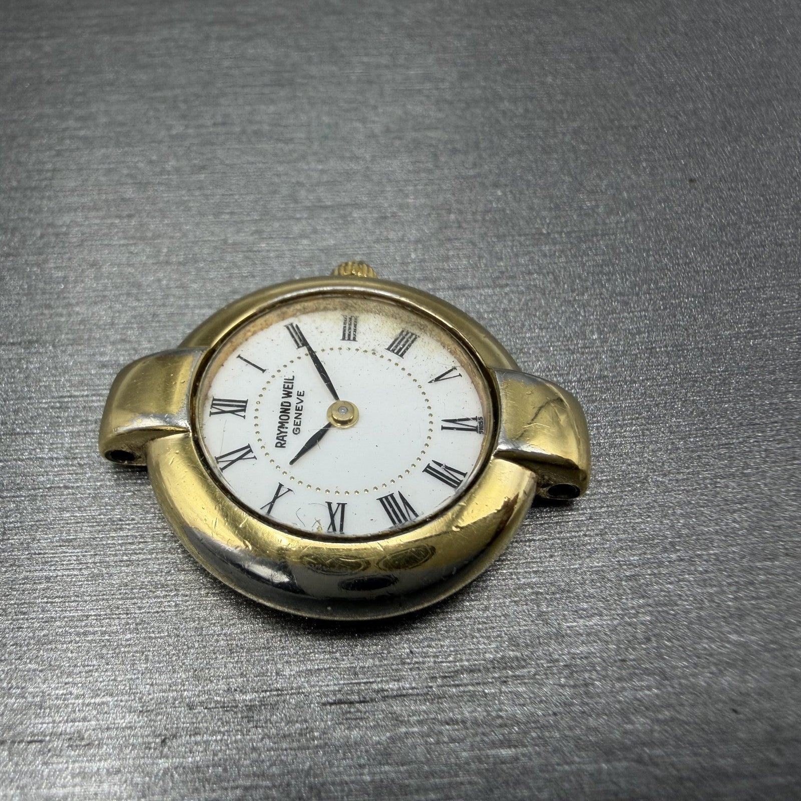 Raymond Weil Watch Women 23mm White Dial Gold Plated Round 5839 New Battery3