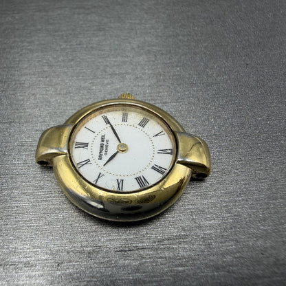 Raymond Weil Watch Women 23mm White Dial Gold Plated Round 5839 New Battery3