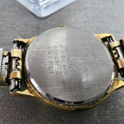 Seiko Watch Women 26mm White Dial Gold Tone Small Seconds Round 2K02-0039 NewBat