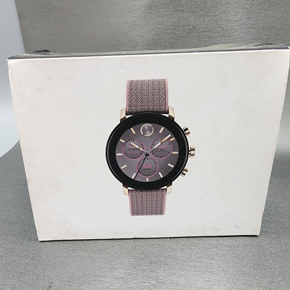 Movado Connect 2.0 40mm Carnation Gold IONPlated Stainless Steel Case with Pink2