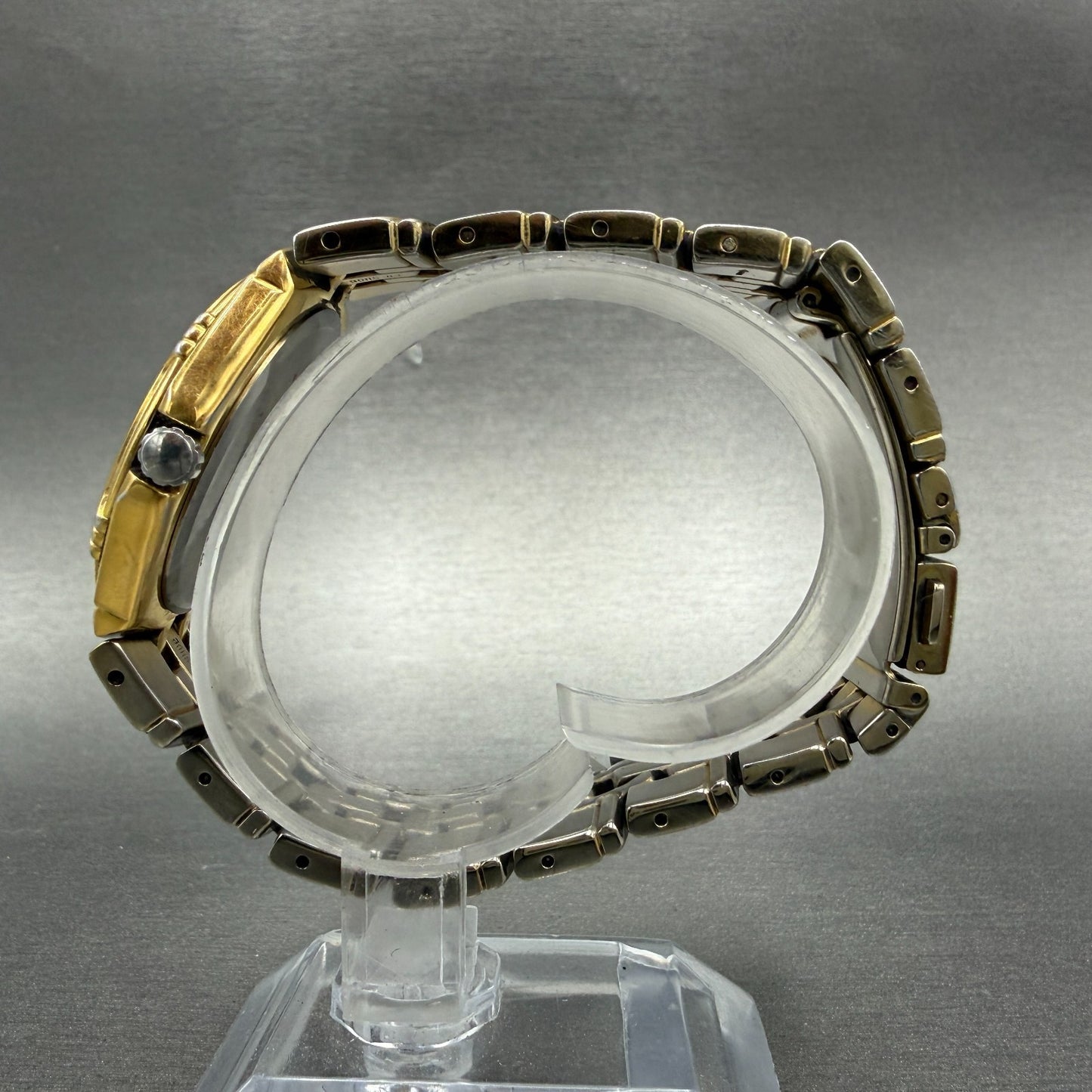 Seiko Watch Men 37mm White Dial Gold Date Round Vintage 7N42-0BD0 PARTS7