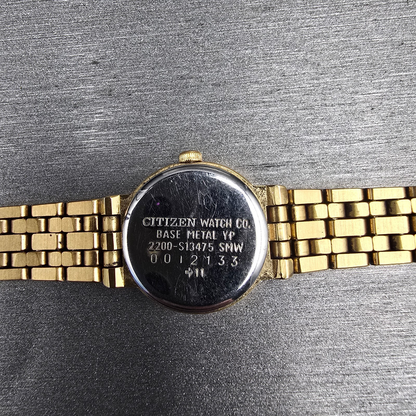 Citizen Elegance Watch Women 18mm Silver Dial Gold 2200-S13475 New Battery10