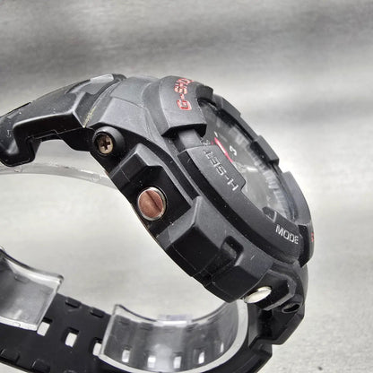 Casio G-Shock G-100 Watch Men 47mm Black Dial Black Tone Chrono Alarm New Batt J3