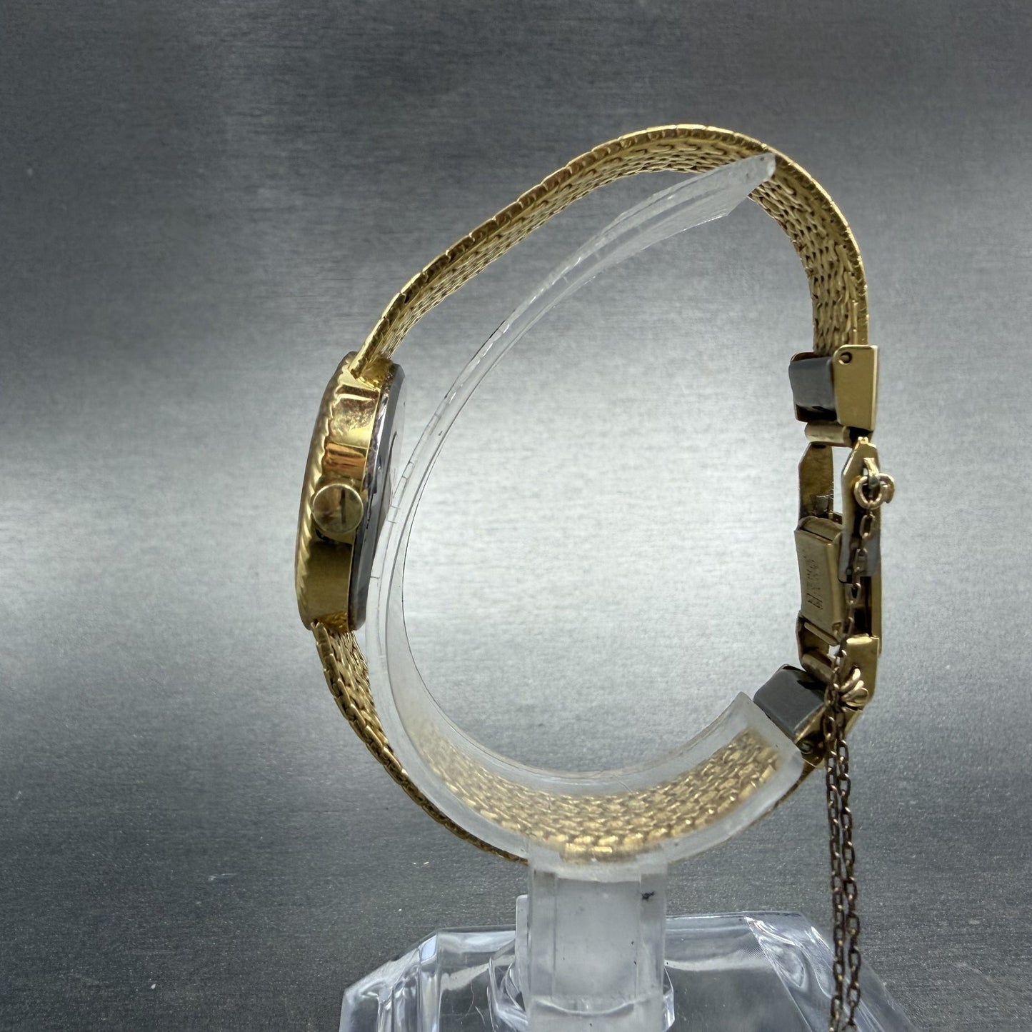 Seiko Lassale Watch Women 22mm Champagne Dial Gold Tone 1400-0479 New Battery KH6