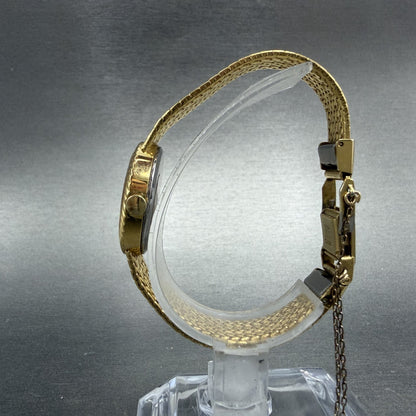 Seiko Lassale Watch Women 22mm Champagne Dial Gold Tone 1400-0479 New Battery KH6