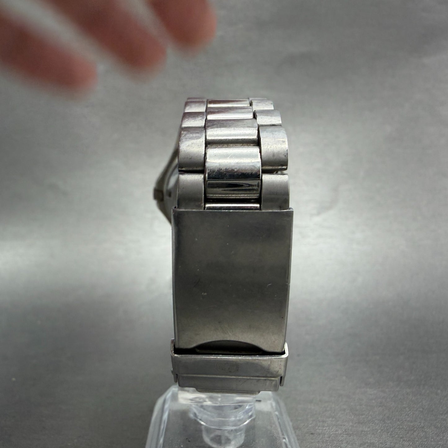 Wenger Watch Men 36mm White Dial Silver Tone Date Round PARTS Vintage8