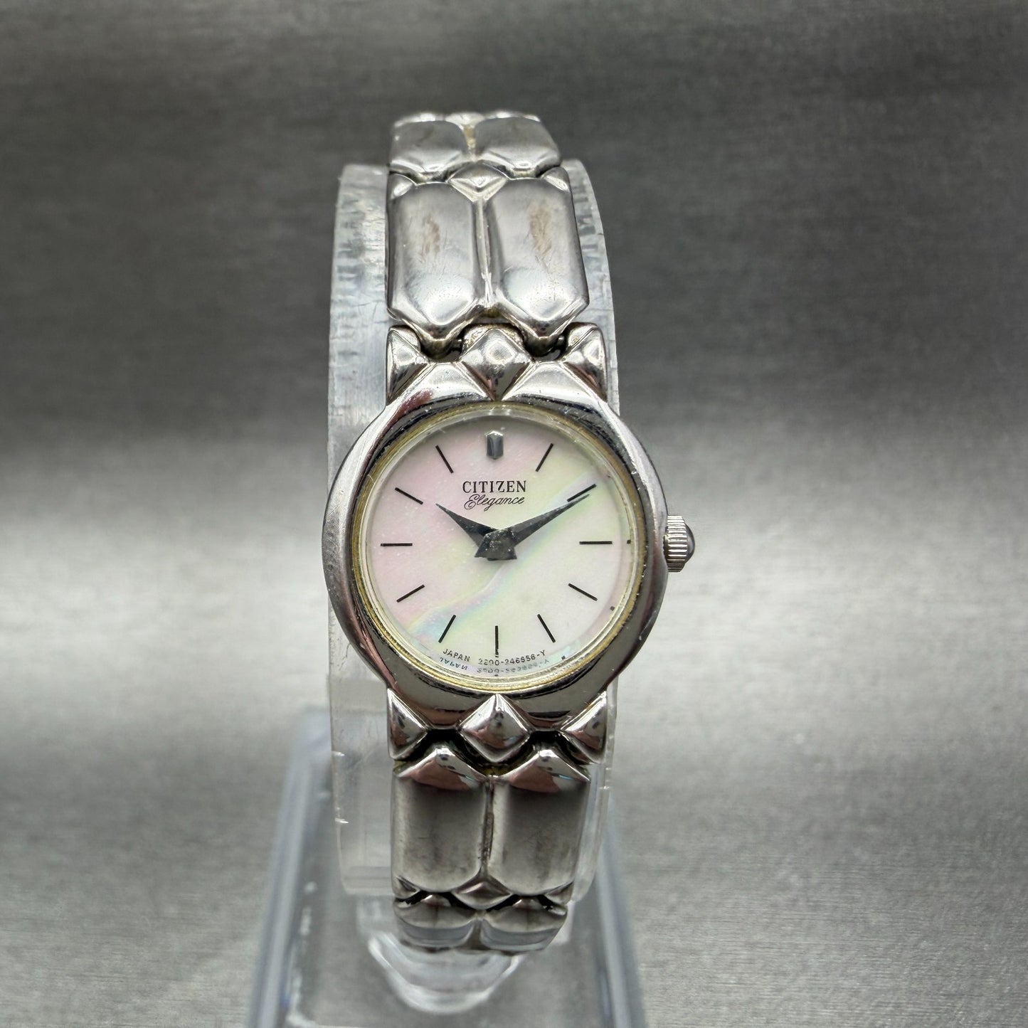 Citizen Watch Women 17mm MOP Dial Silver Tone Round 2200-241991 New Battery VTG0