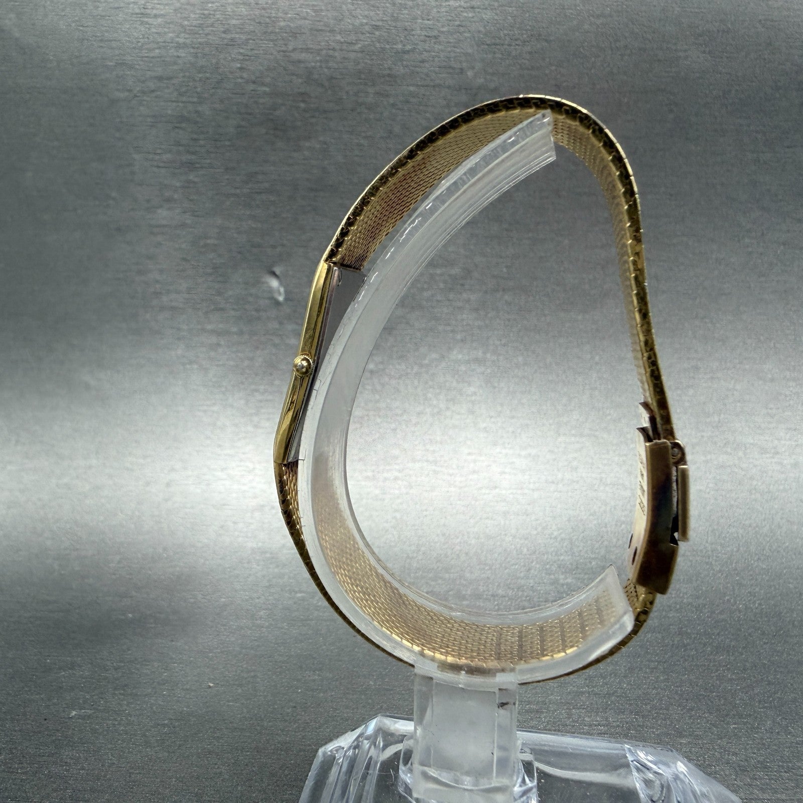 Seiko Lassale Tank Watch Women 17mm Champagne Dial Gold Tone 6730-5019 PARTS7