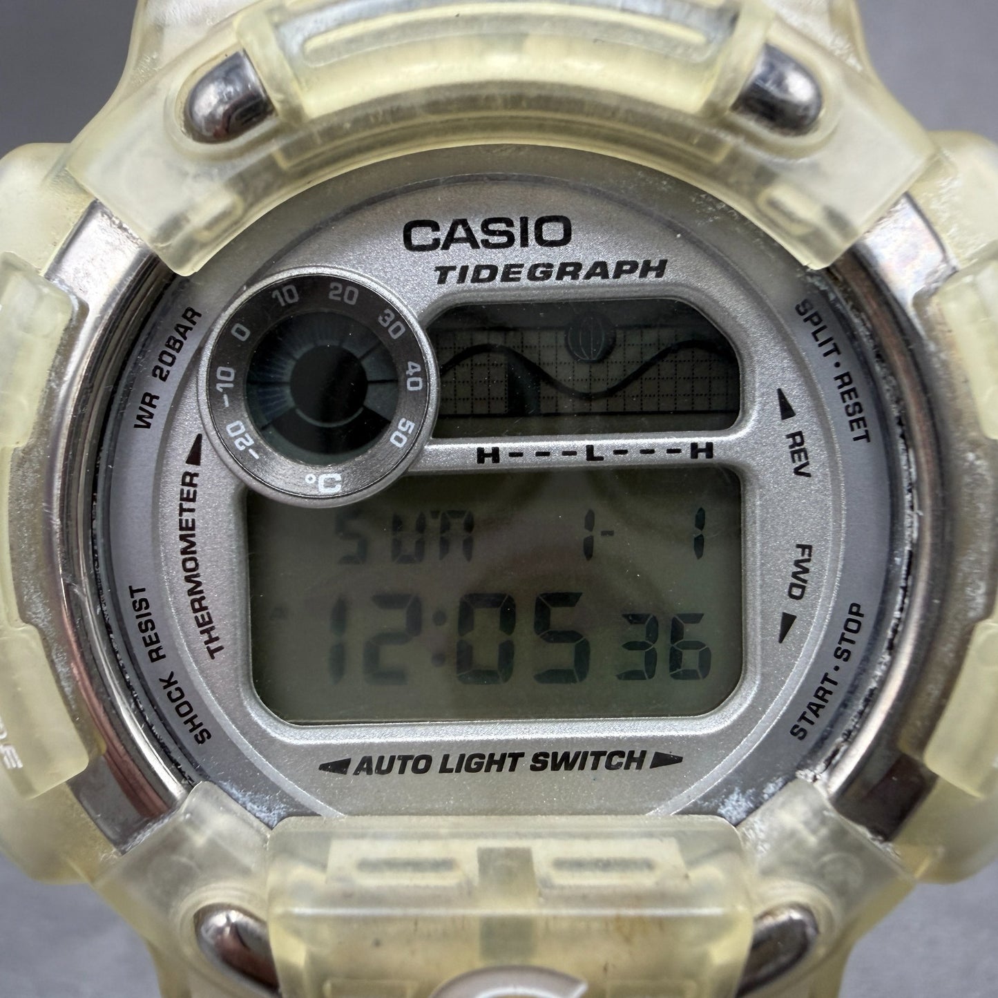 Casio G-Shock DW-8600K Watch Men 47mm Digital Clear Alarm Chrono New Battery ABC1