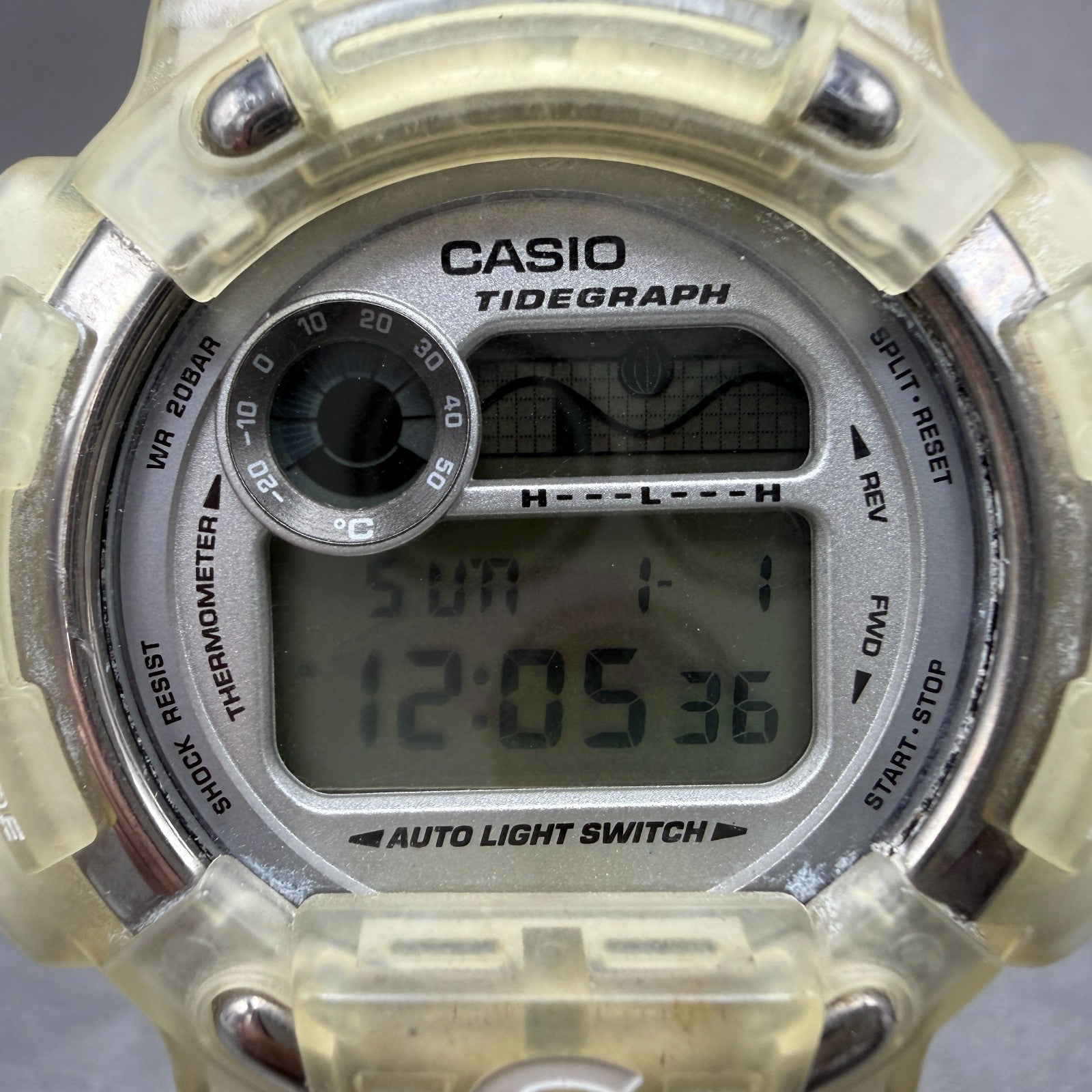 Casio G-Shock DW-8600K Watch Men 47mm Digital Clear Alarm Chrono New Battery ABC1