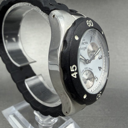 Invicta Angle Watch Women 38mm White Dial Steel Daydate Black 0733 New battery3