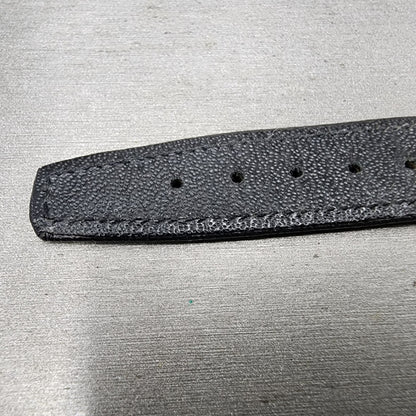 Omega Leather Watch Band 18mm Black Steel Buckle Vintage Swiss Made13