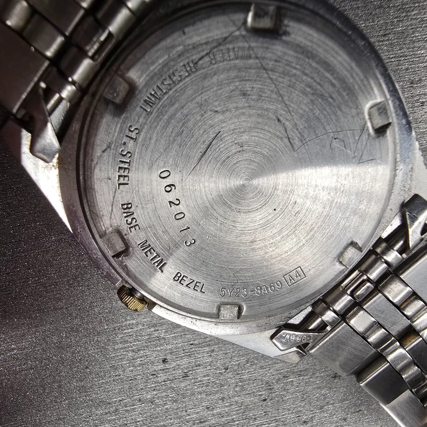 Seiko President Watch Men 35mm Silver Dial Two Tone Daydate 5Y23-8A69 New Batt10