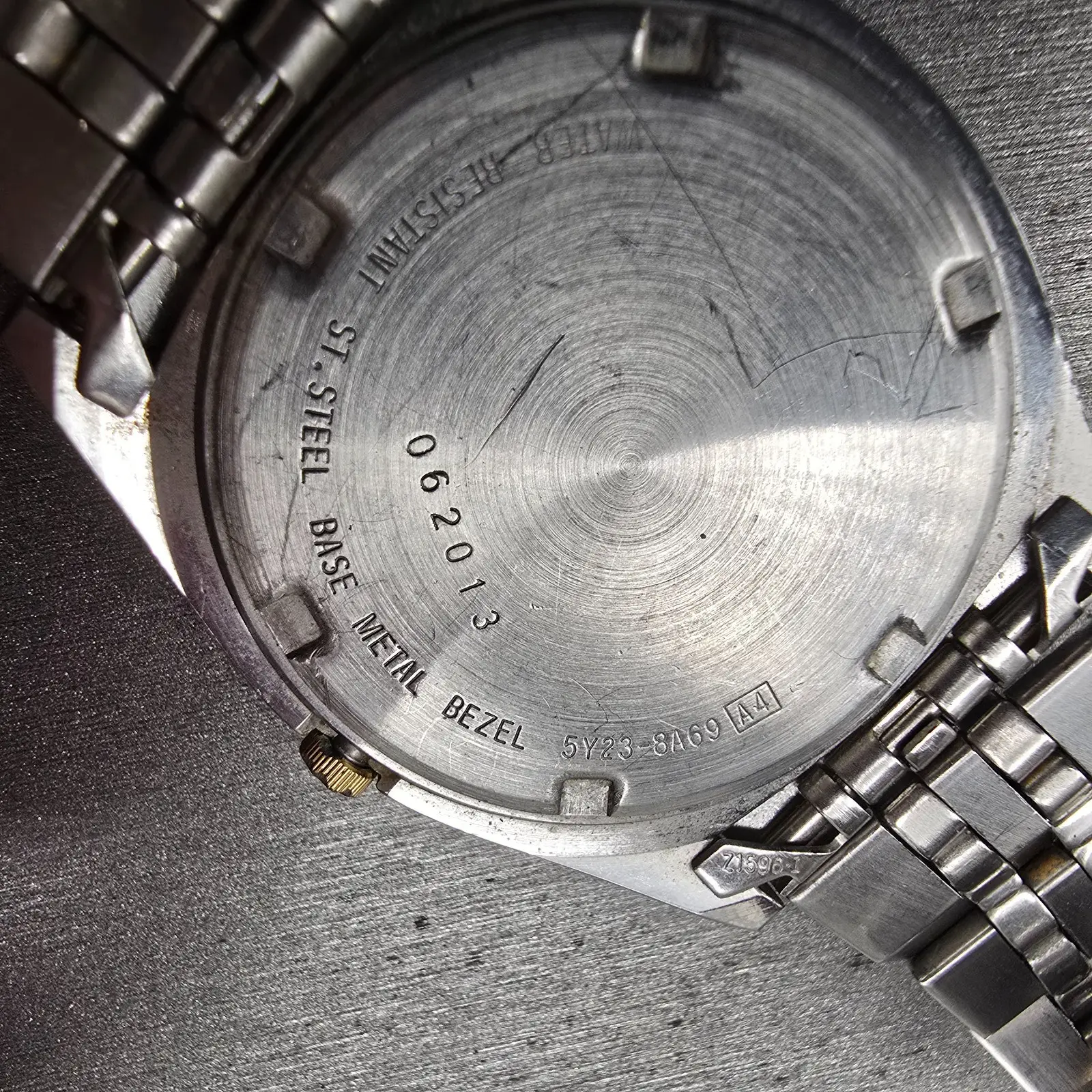 Seiko President Watch Men 35mm Silver Dial Two Tone Daydate 5Y23-8A69 New Batt10