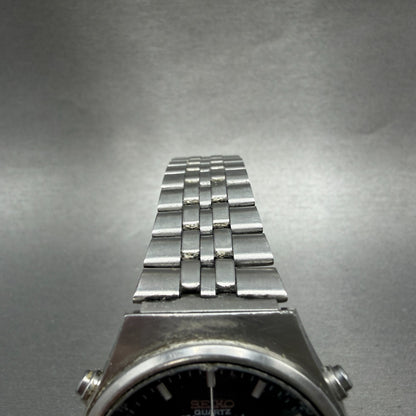 Seiko Chronograph Watch Men 37mm Black Dial Steel Daydate 7A38-7270 New Battery5