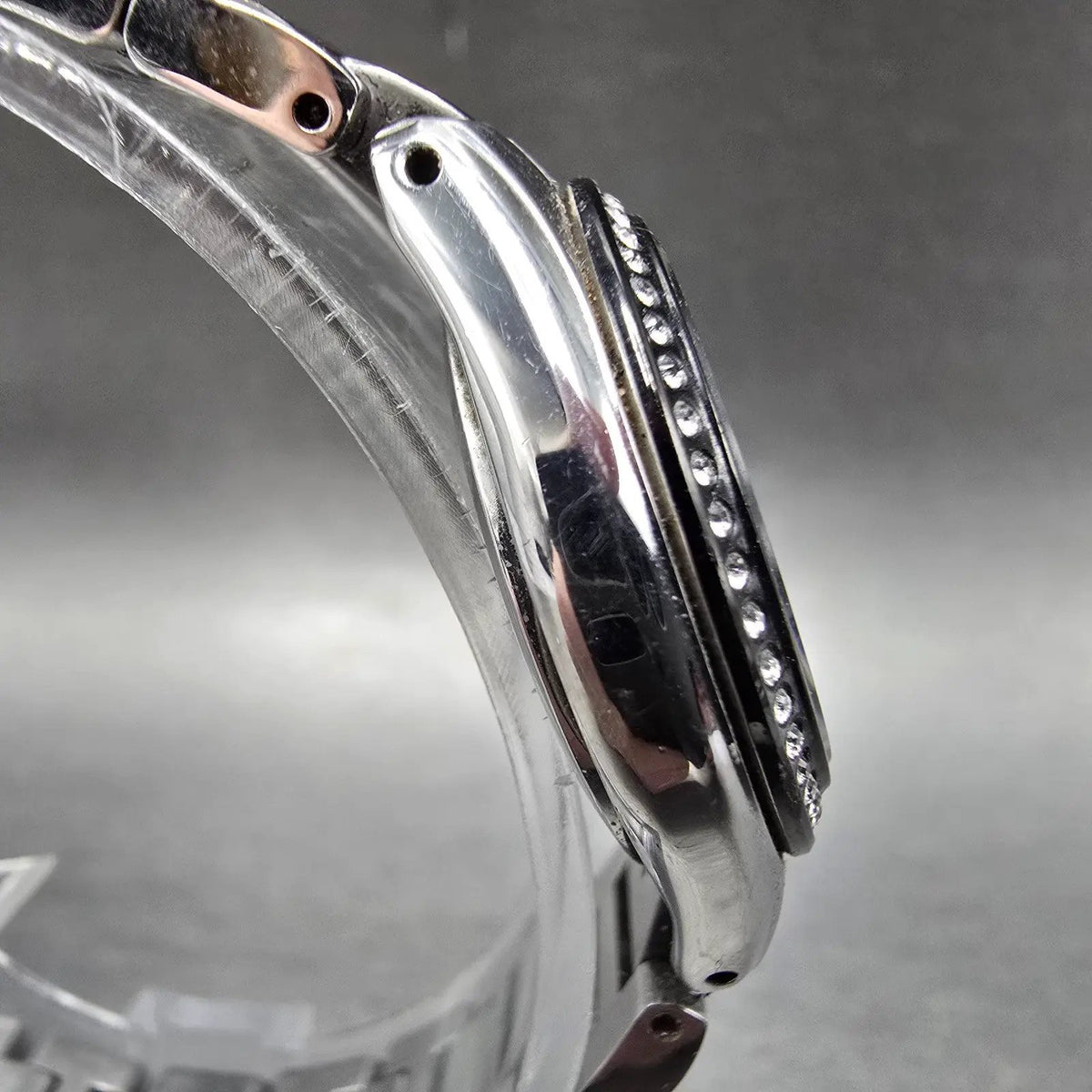 Citizen Eco-Drive Silhouette Crystal Watch Women 26mm Black Dial Steel Date Runs3