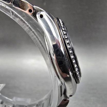 Citizen Eco-Drive Silhouette Crystal Watch Women 26mm Black Dial Steel Date Runs3