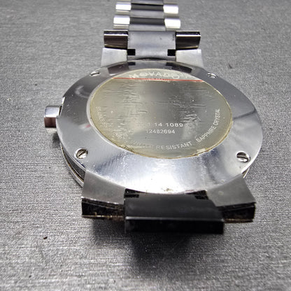 Movado Verto Watch Men 40mm black Dial Silver Tone 19 1 14 1089 New Battery9