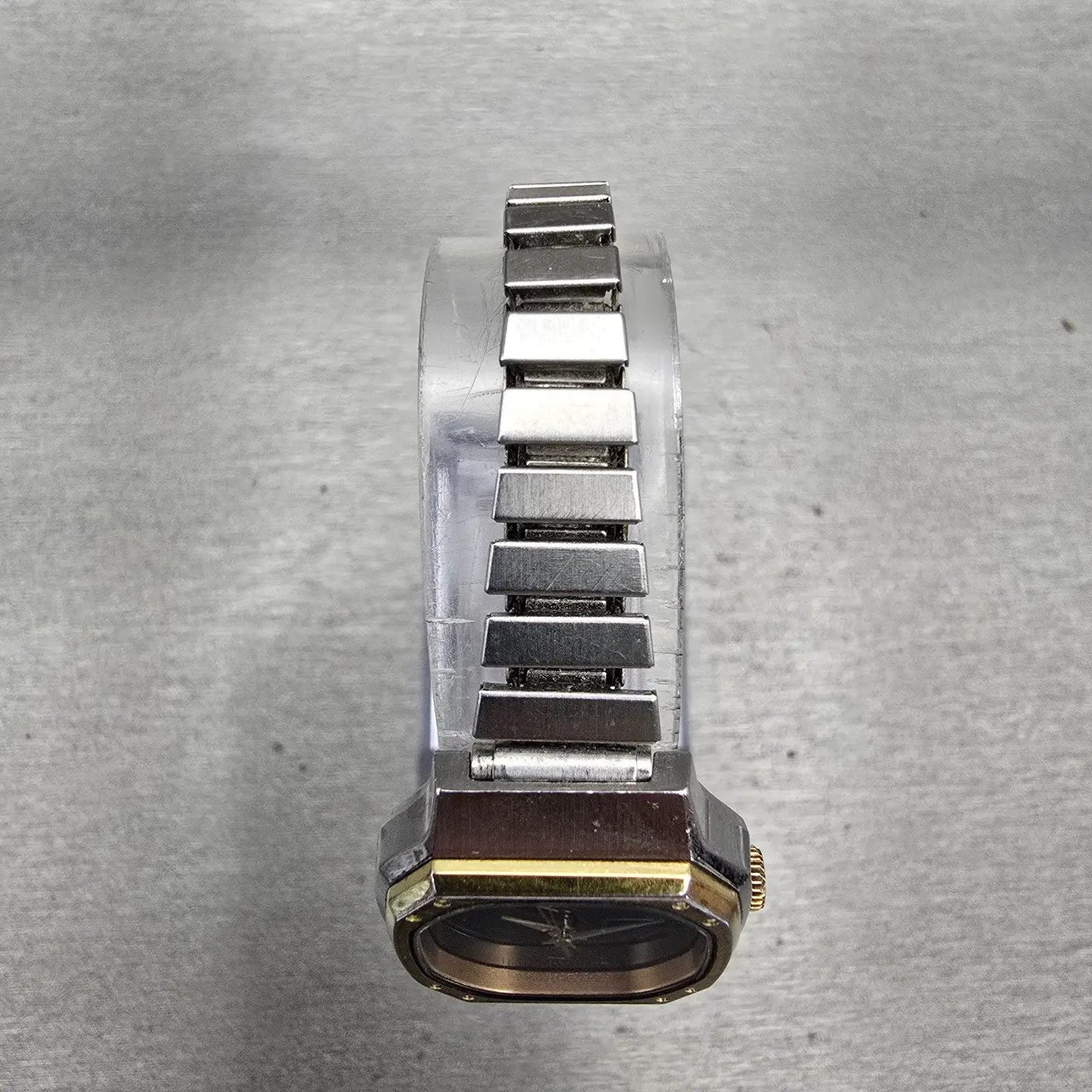 Seiko SQ Watch Women 23mm Black Dial Two Tone Daydate 8523-5060 New Battery VTG4