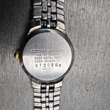 Citizen CQ Watch Women 22mm Black Dial Two Tone Round 5930-K04964 New Battery10