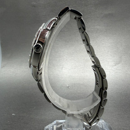Bulova Watch Women 33mm MOP Dial Silver Tone Round 96L146 New Battery Diamond6