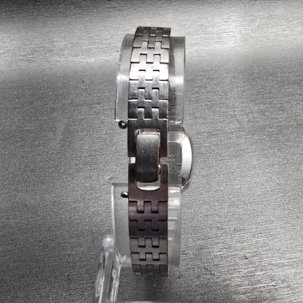 Seiko Digital Watch Women 23mm Blue Dial Silver Tone Rectangle L012-4009 New Bat7