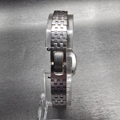 Seiko Digital Watch Women 23mm Blue Dial Silver Tone Rectangle L012-4009 New Bat7