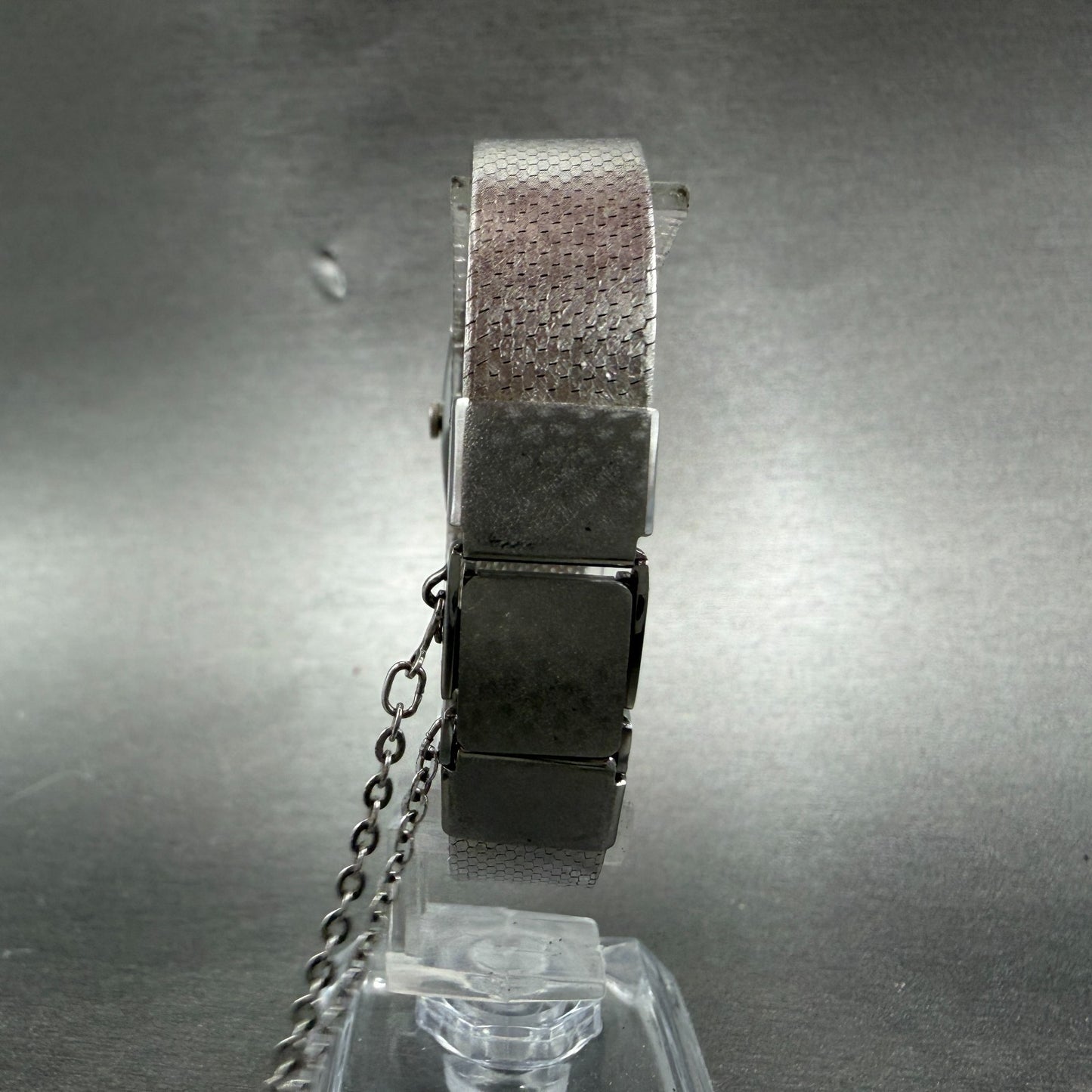 Seiko Tank Watch Women 16mm Silver Dial Silver Tone Rectangle 16-3269 New BattAB7