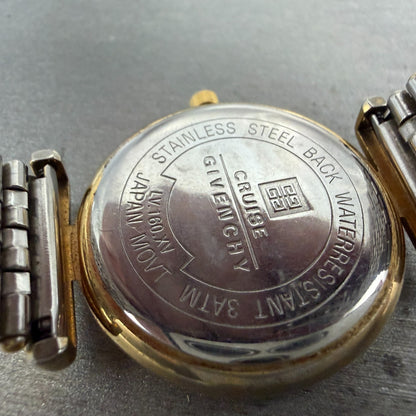 Givenchy Watch Men 32mm White Dial Gold Tone Round PARTS Vintage10