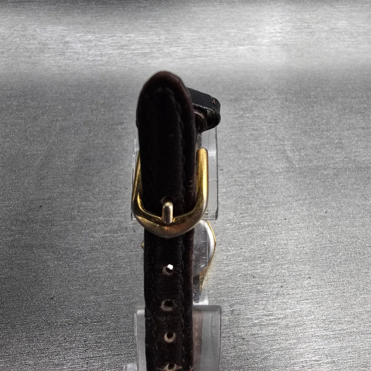 Seiko Watch Women 20mm Gold Dial Gold Tone Round 2Y01-0A19 New Battery Vintage 77