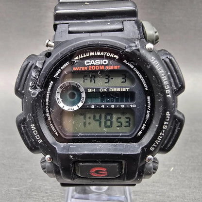 Casio G-Shock DW-9052 Watch Men 47mm Black Dial Alarm Chronograph New Battery LP0