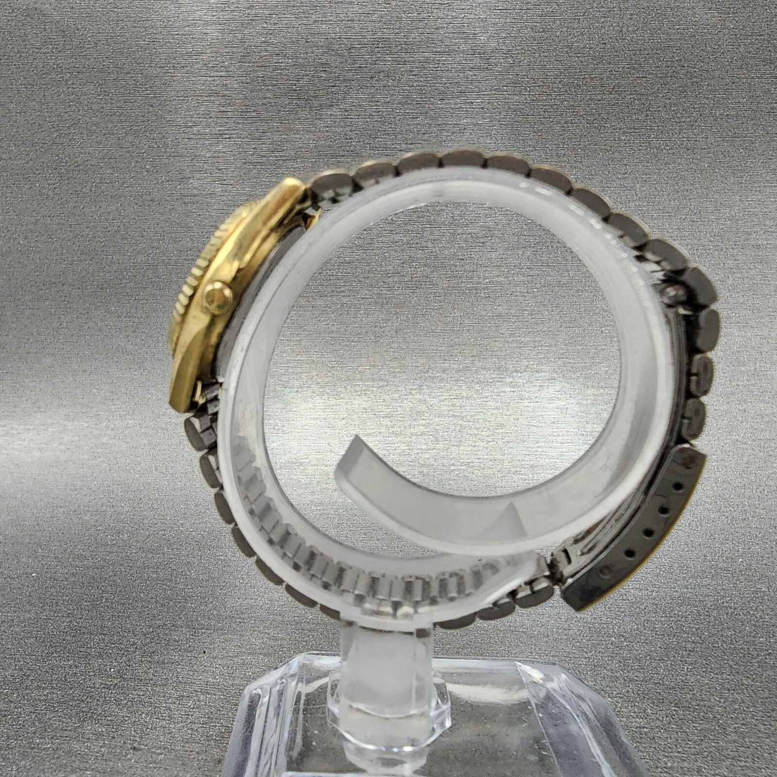 Seiko SQ Watch Women 25mm Gold Dial Gold Tone Daydate Round 2A230039 NewBat VTG6