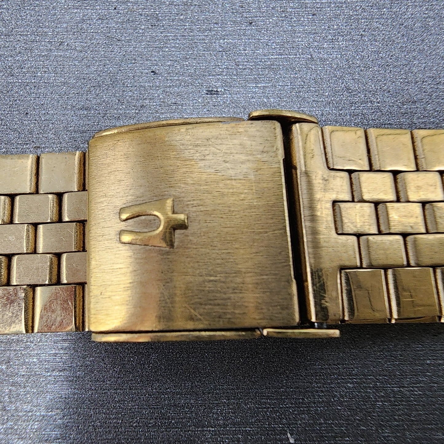 Bulova Accutron Watch Band 19mm Gold Tone Stainless Steel MISSING ONE END LINK4