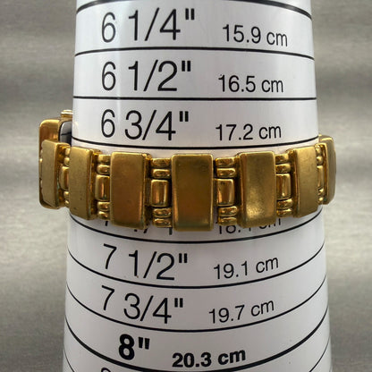 Seiko Watch Women 19mm White Dial Gold Tone Square V400-6280 New Battery9