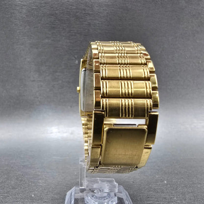 Citizen Tank Watch Men 25mm Black Dial Gold Tone Rectangle 1020-H14231 JP PARTS8