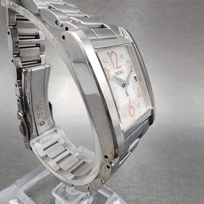Seiko Lukia Tank Watch Women 24mm Silver Dial Silver Tone 7n820dk0 New Battery3