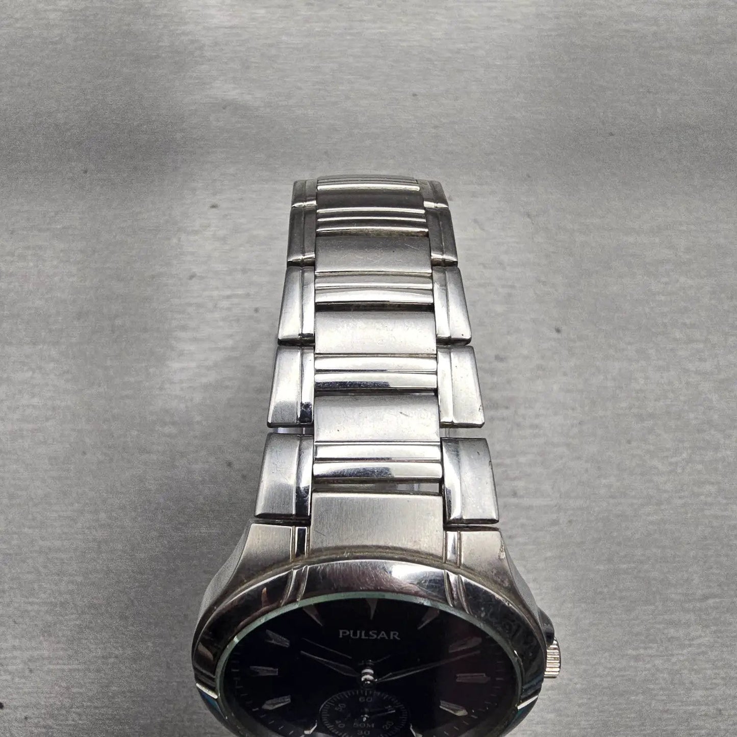 Seiko Pulsar Watch Men 36mm Blue Dial Silver Tone Round VD78-X003 New Battery4
