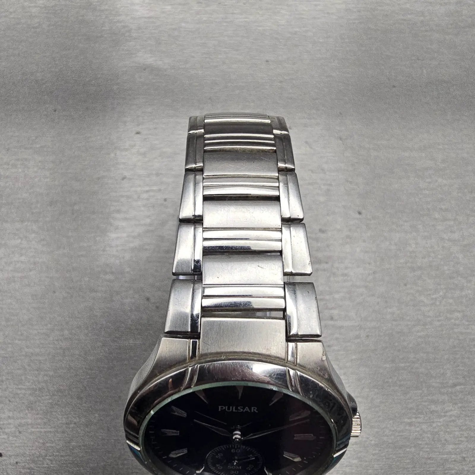 Seiko Pulsar Watch Men 36mm Blue Dial Silver Tone Round VD78-X003 New Battery4