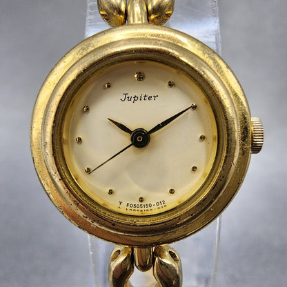 Orient Jupiter Watch Women 21mm Gold Dial Gold Tone Round F0551501 New Battery1