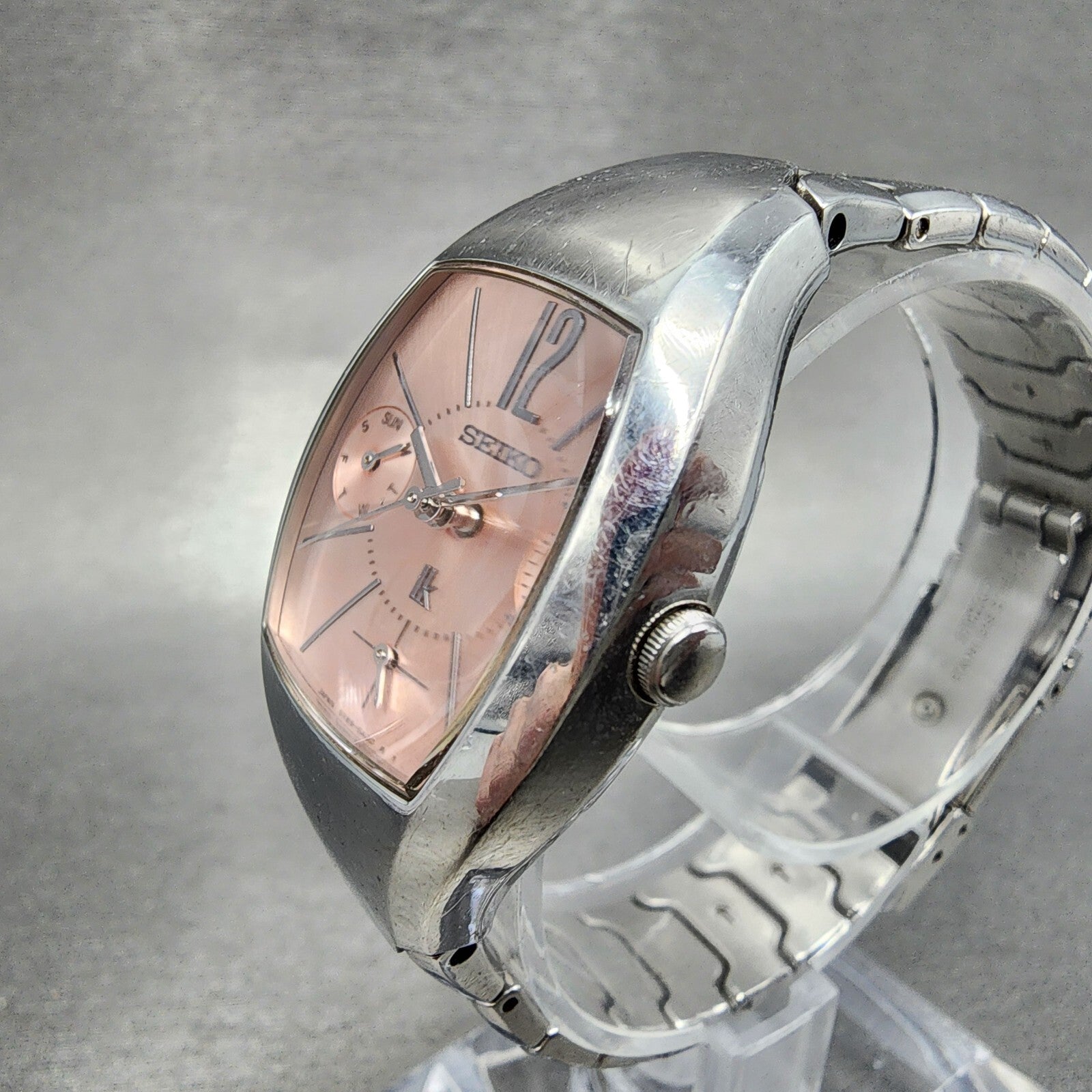 Seiko Lukia Watch Women 28mm Pink Dial Stainless Steel Daydate 5Y895A20 New Bat2