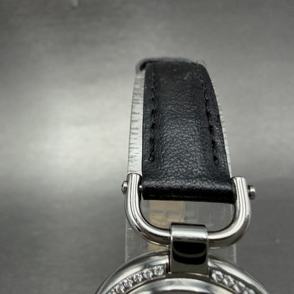 Longines Equestrian Watch Women 26mm Black Dial Steel Diamond Bezel New Battery4