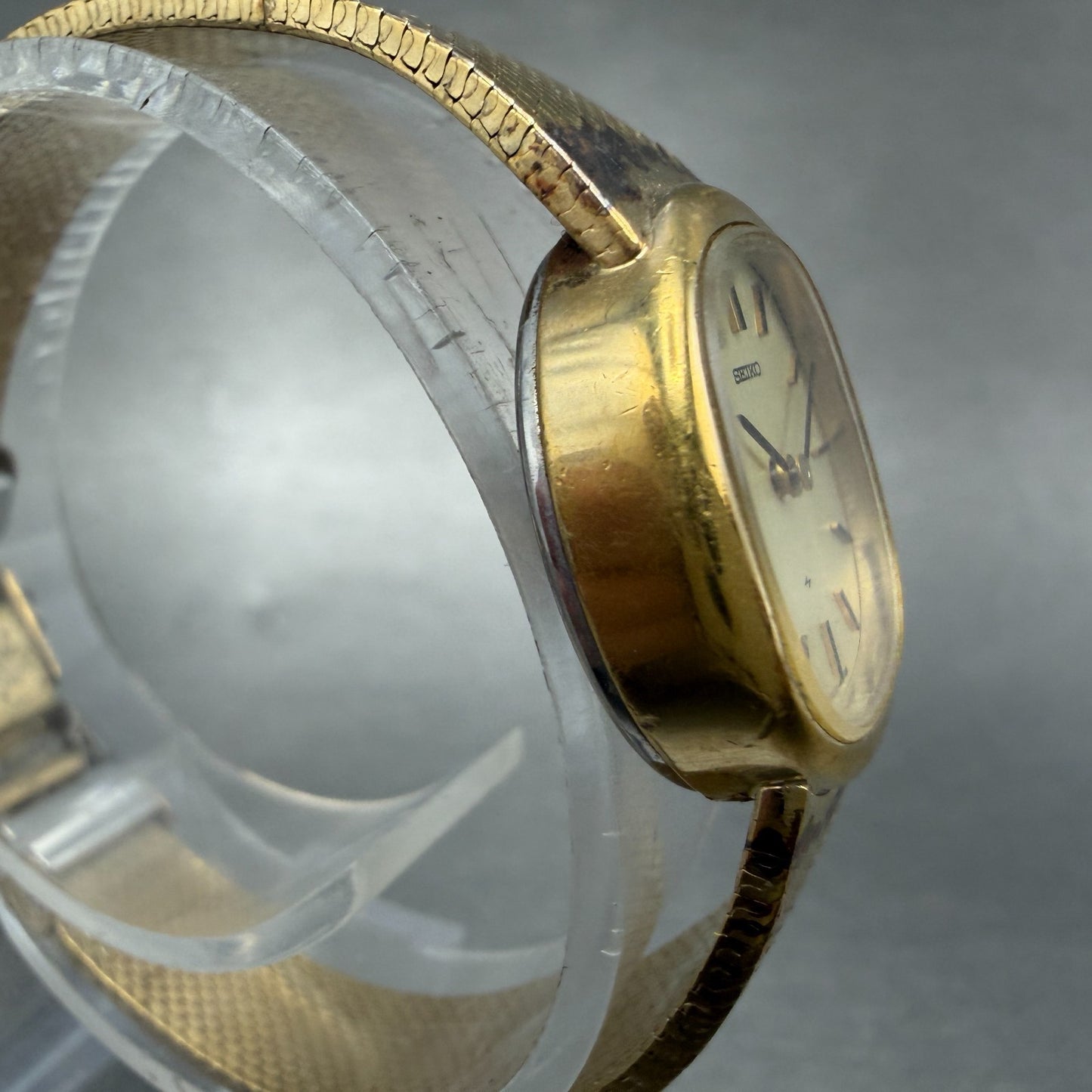 Seiko Watch Women 21mm Champagne Dial Gold Tone Round Manual 11-4670 Runs VTG3